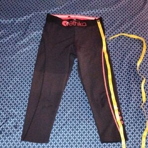 Ethika Black and Pink Kids Leggings